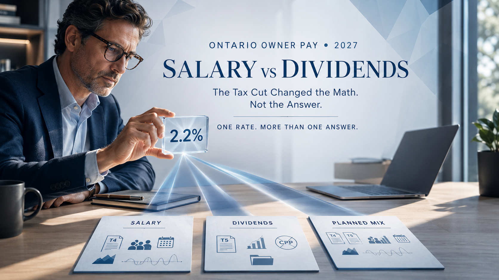 Ontario owner comparing salary vs dividends after the 2027 tax changes.
