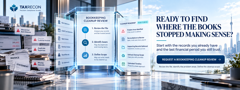 Bookkeeping cleanup review for unreliable business financial records