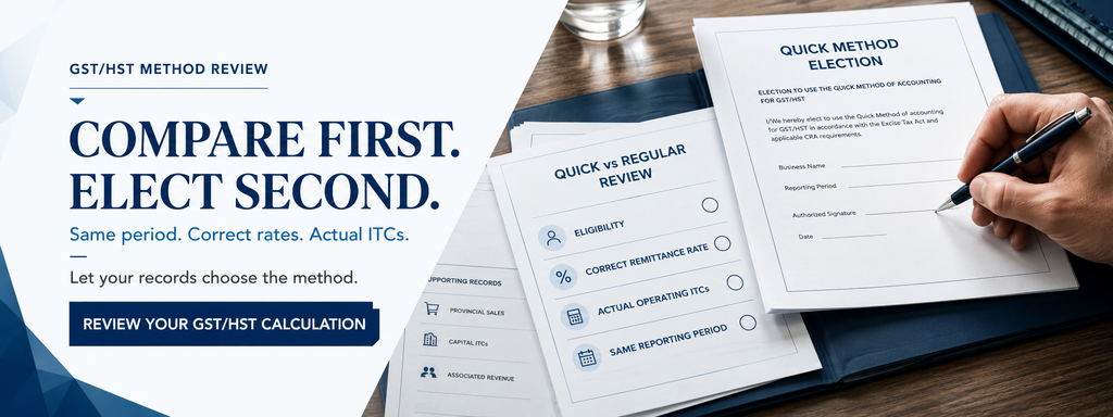 Ontario GST HST Quick Method review before making an election.
