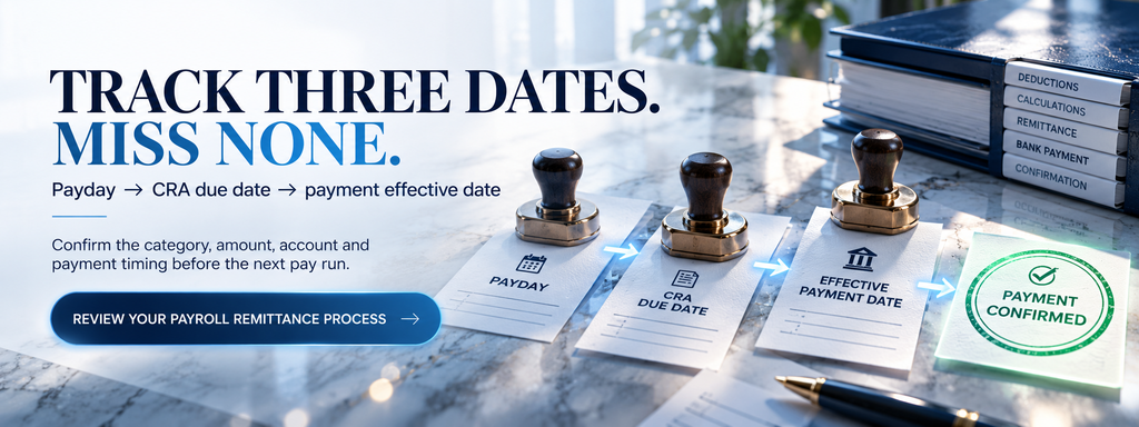 Payroll payday CRA due date and payment effective date checklist