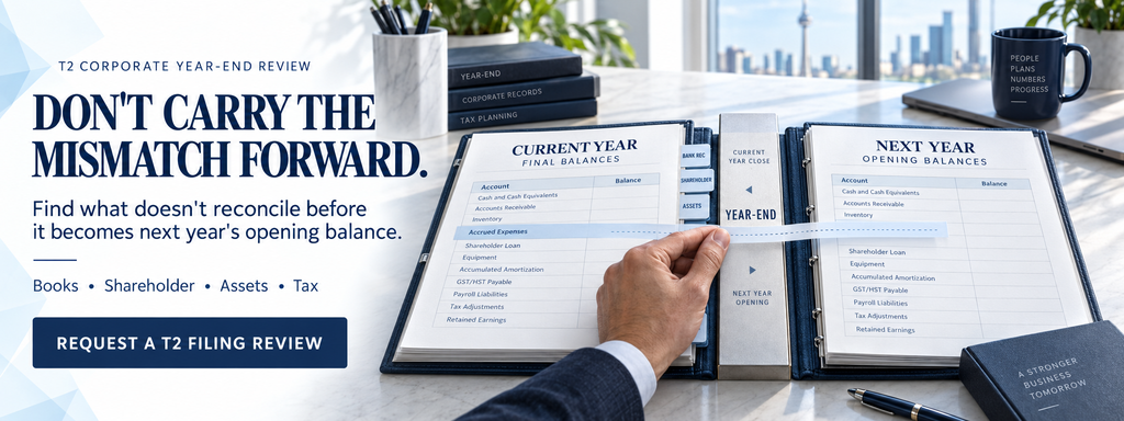 T2 year-end reconciliation before next-year opening balances