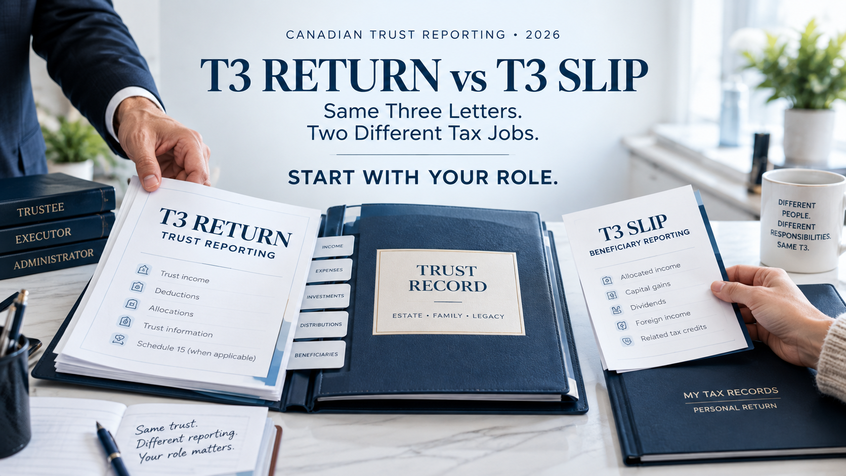 T3 return vs T3 slip Canada trust and beneficiary roles