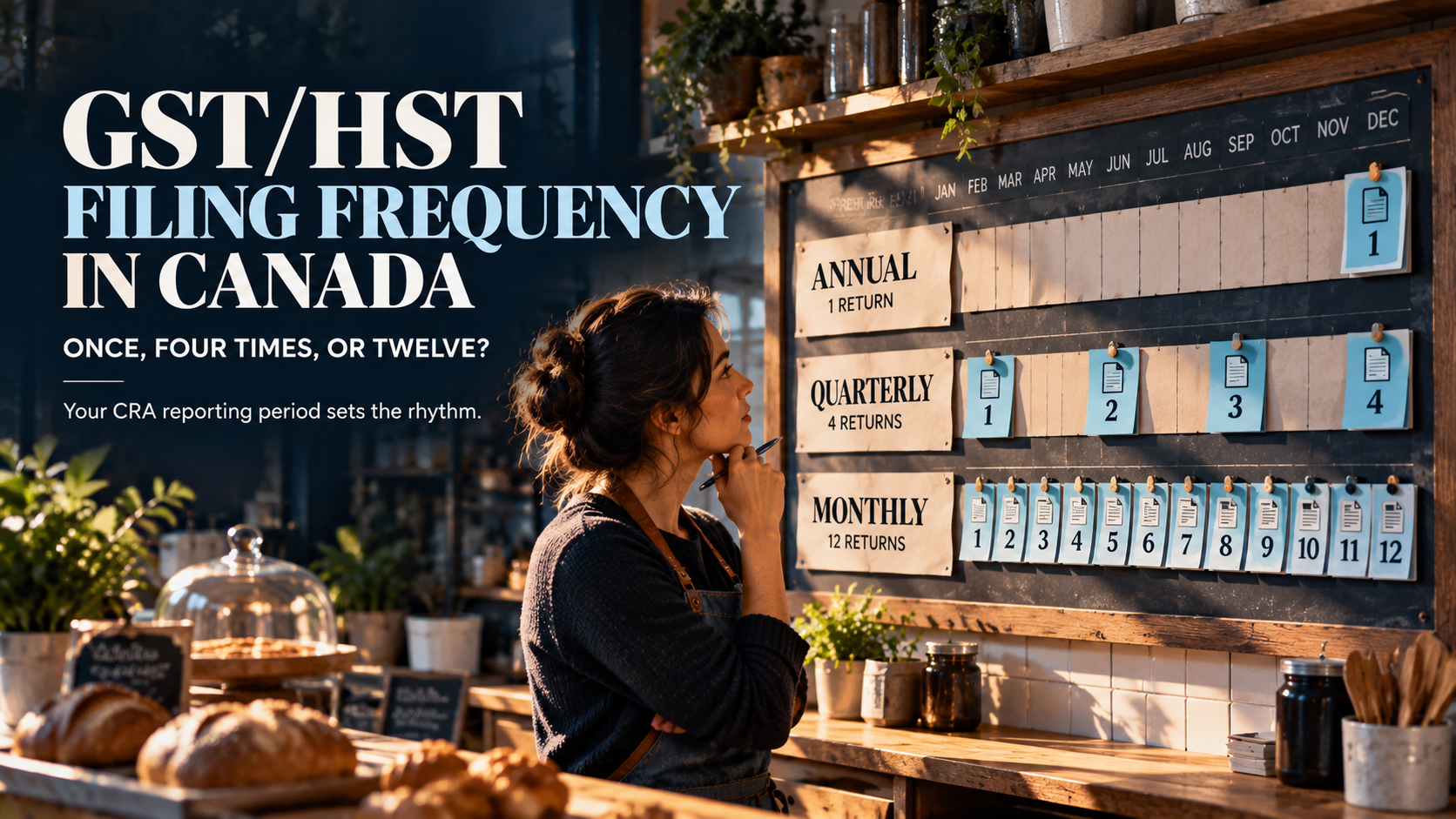 Annual, quarterly and monthly GST/HST filing schedules in Canada Copy