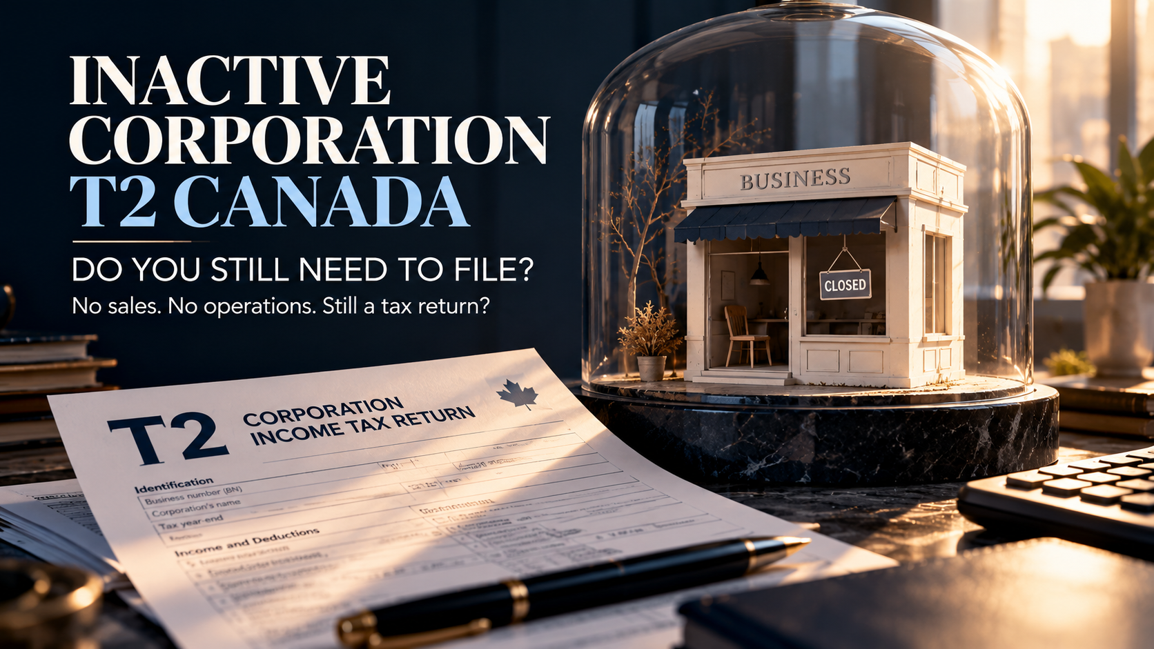 Inactive corporation T2 filing in Canada despite no business operations